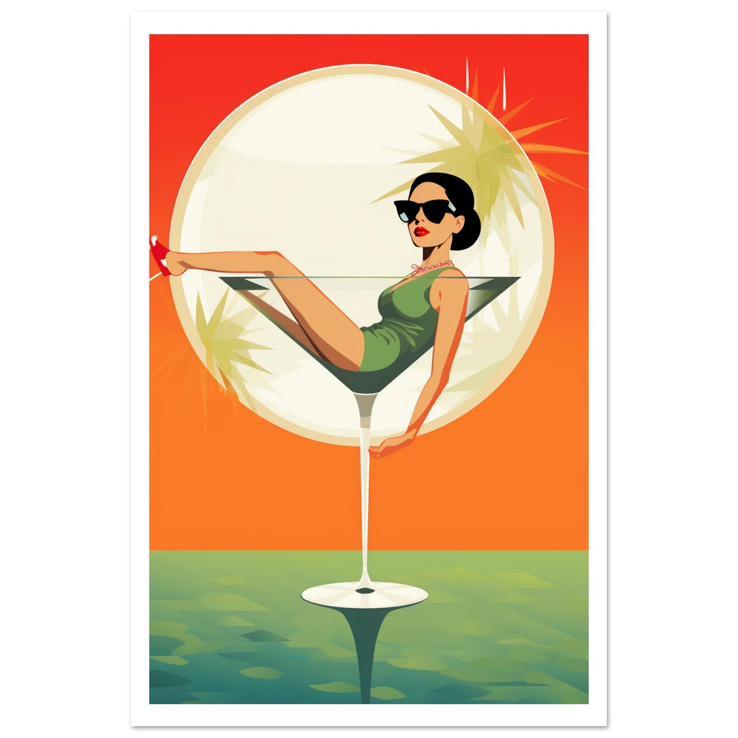 Sundowner Martini Premium Poster