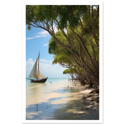 White beach Premium Poster