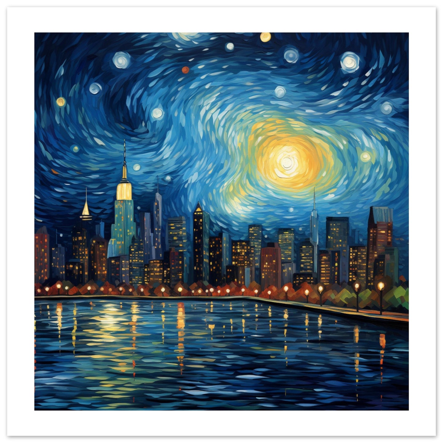 New York Night Sky Premium Poster