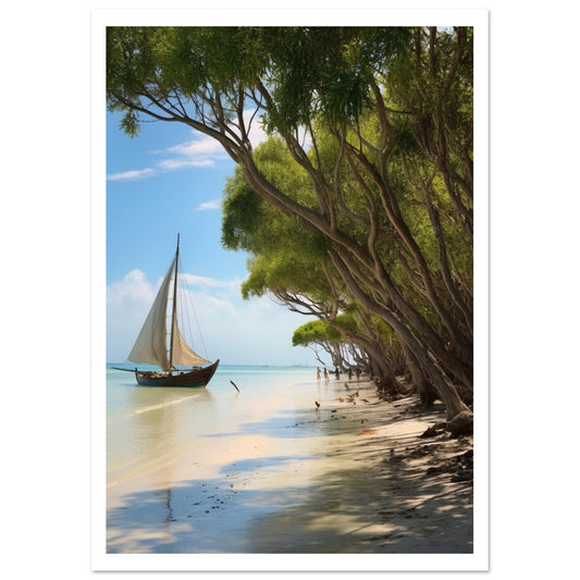 White beach Premium Poster