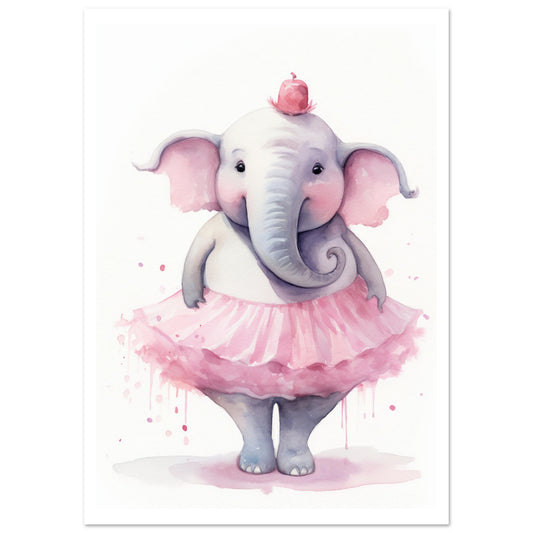 Tutu Papa Elephant Premium Poster