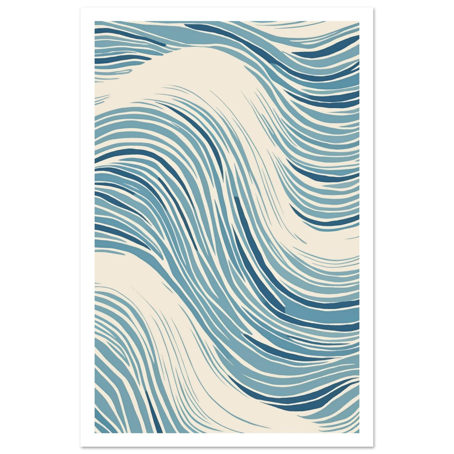 Blue Waves Premium Poster