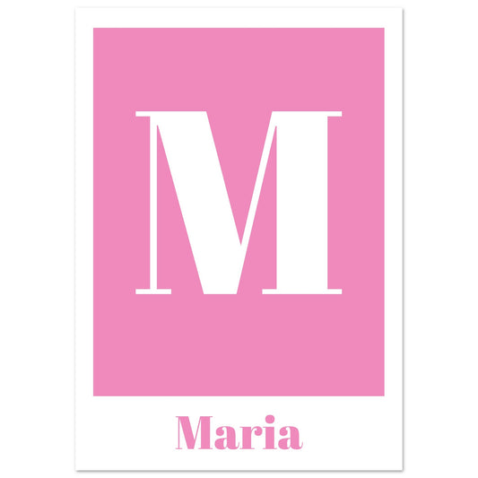 Letter personalisierbar rosa Premium Poster