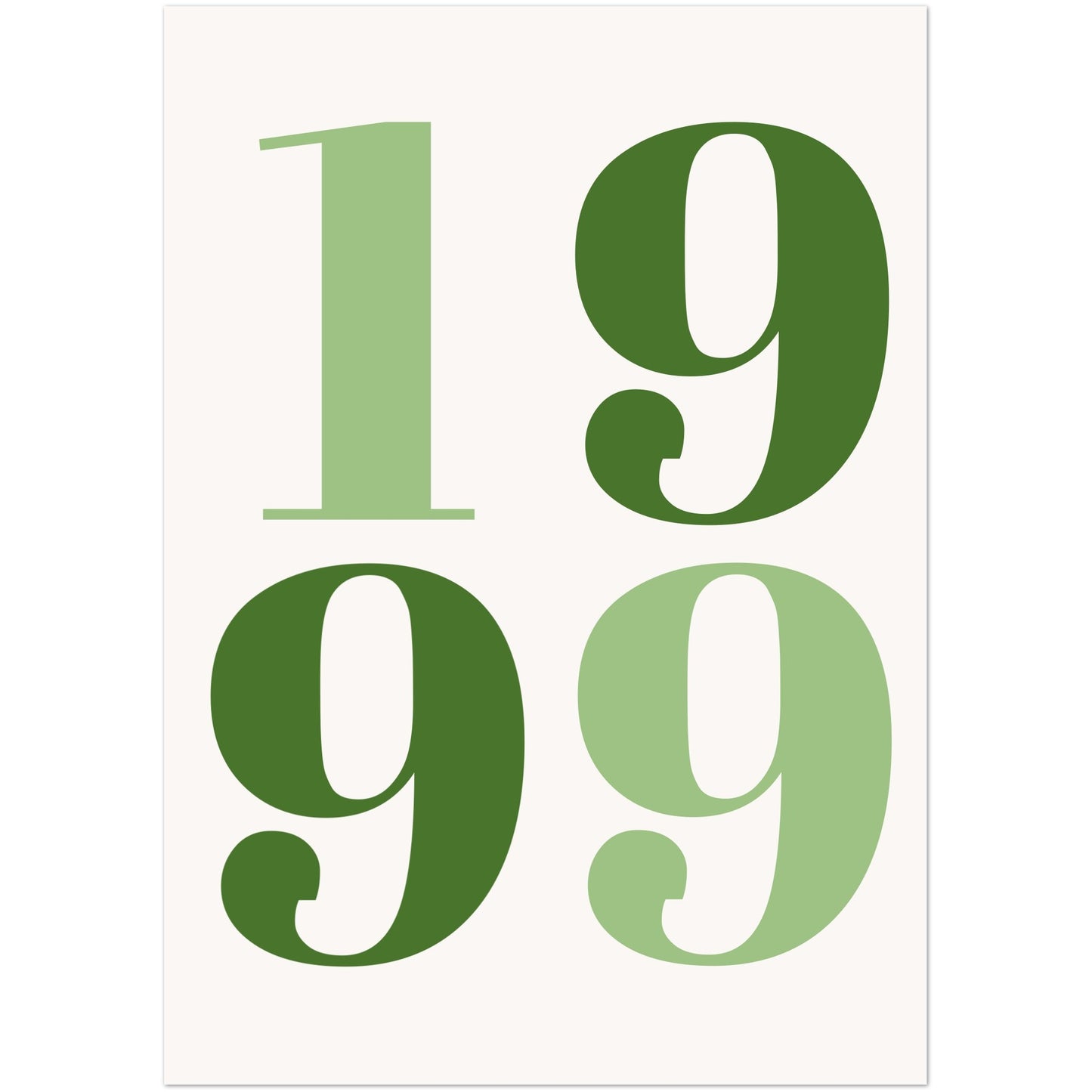 Year number customizable premium poster 