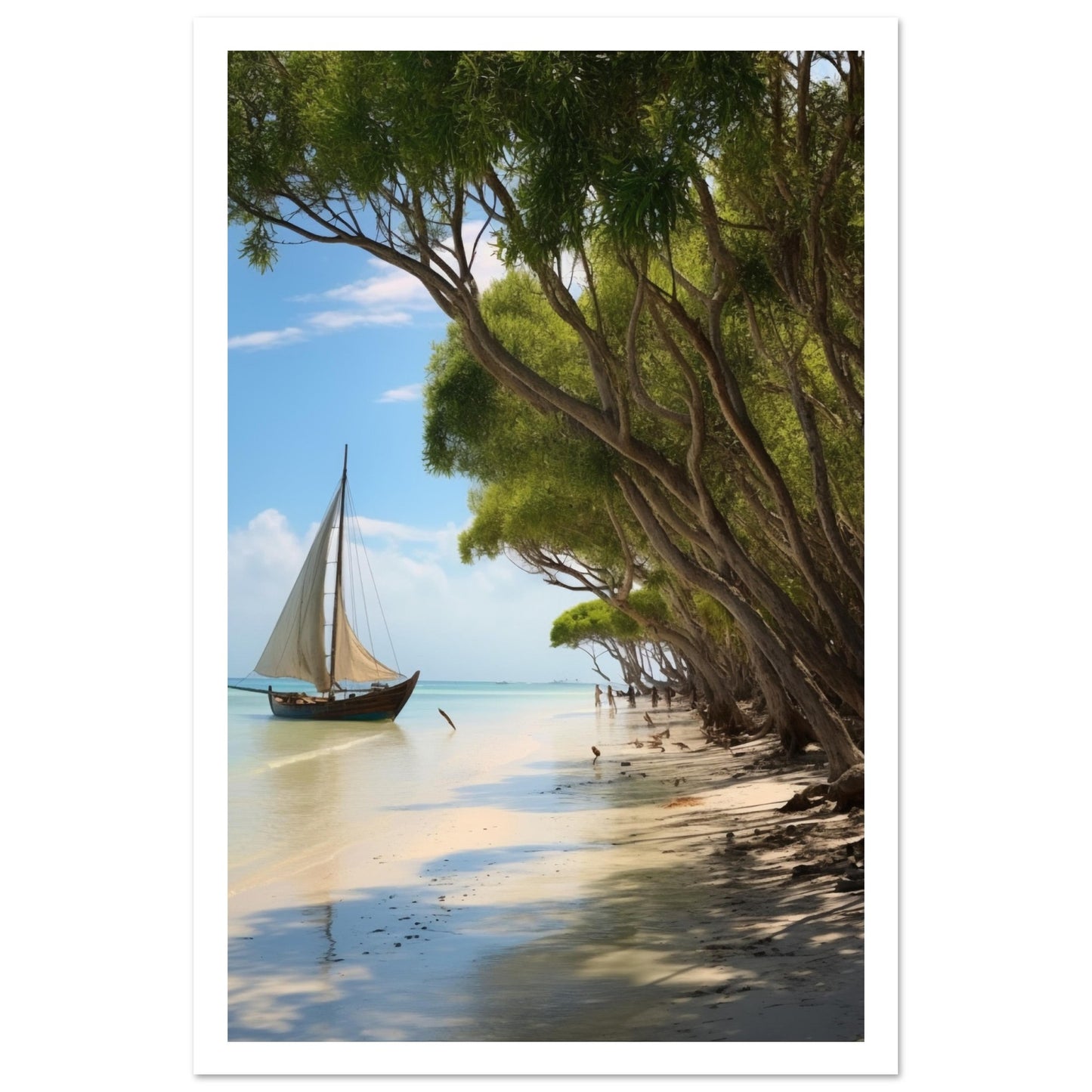 White beach Premium Poster