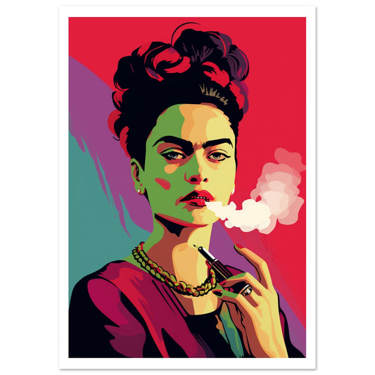 Vaping Frida K. Premium Poster