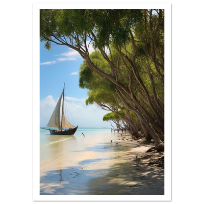 White beach Premium Poster