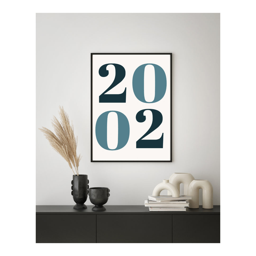 Year number customizable premium poster 