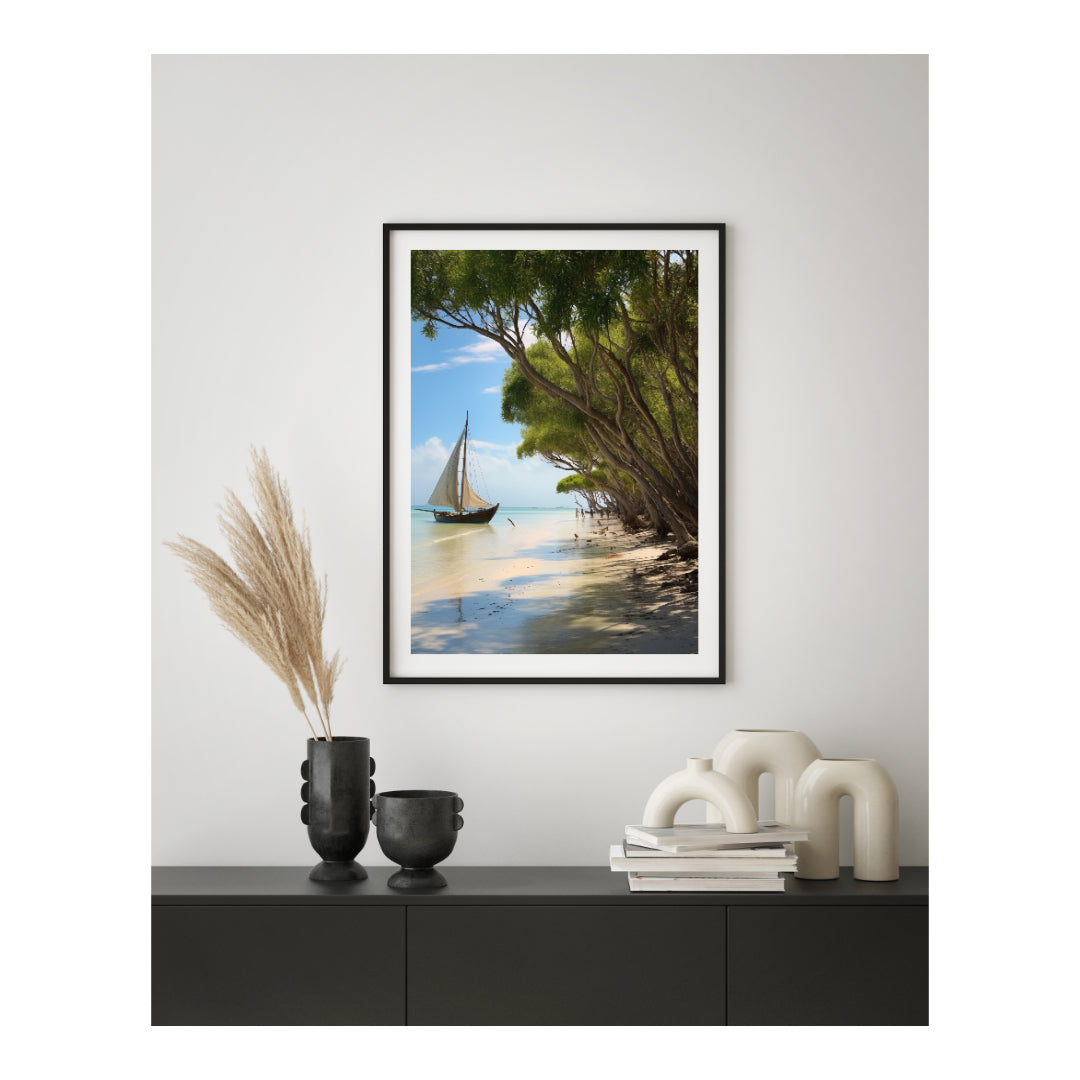 White beach Premium Poster