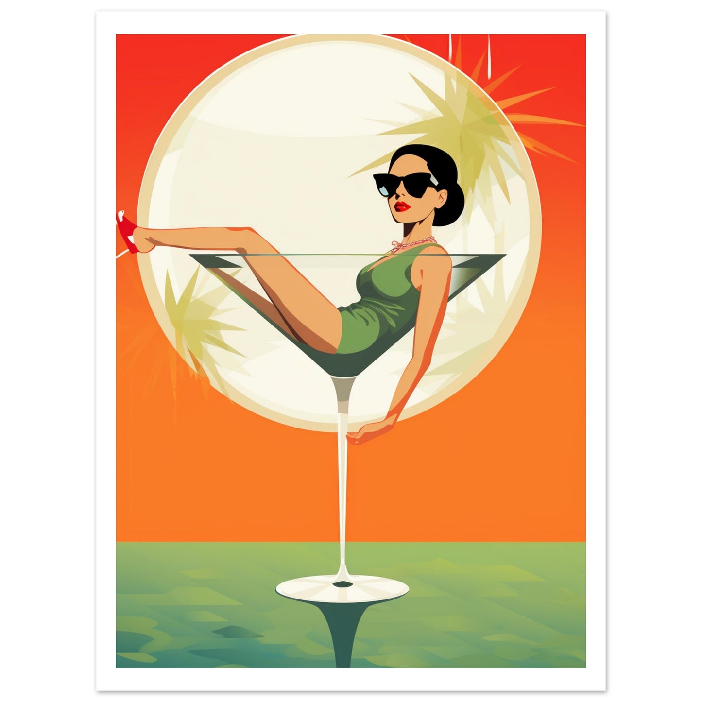 Sundowner Martini Premium Poster