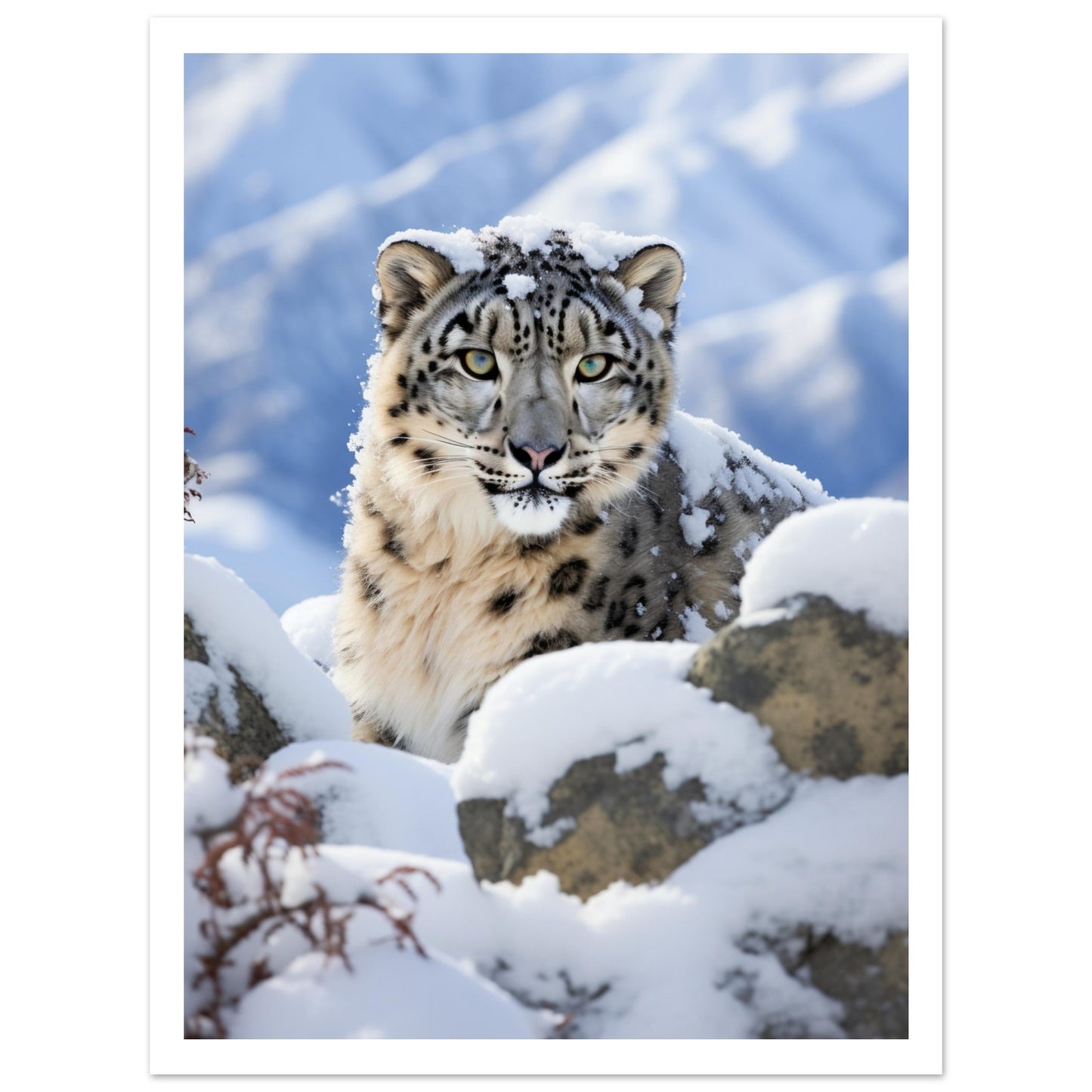 Snow leopard Premium Poster