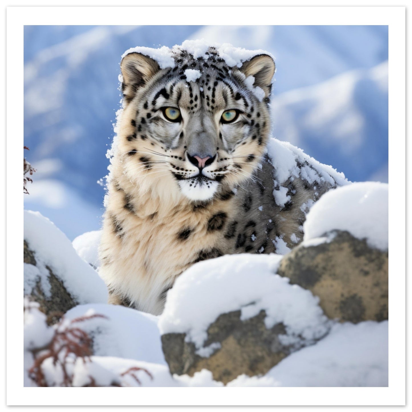 Snow leopard Premium Poster