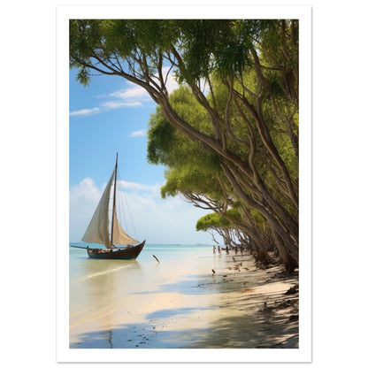 White beach Premium Poster