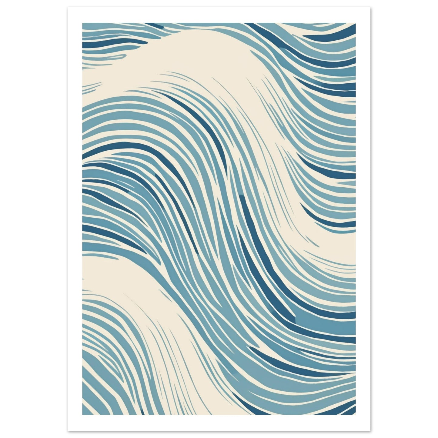 Blue Waves Premium Poster