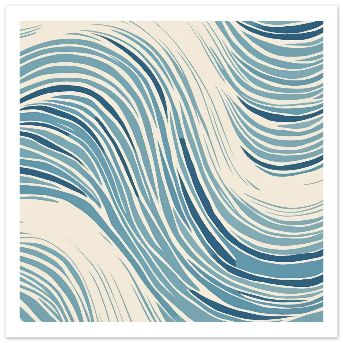 Blue Waves Premium Poster