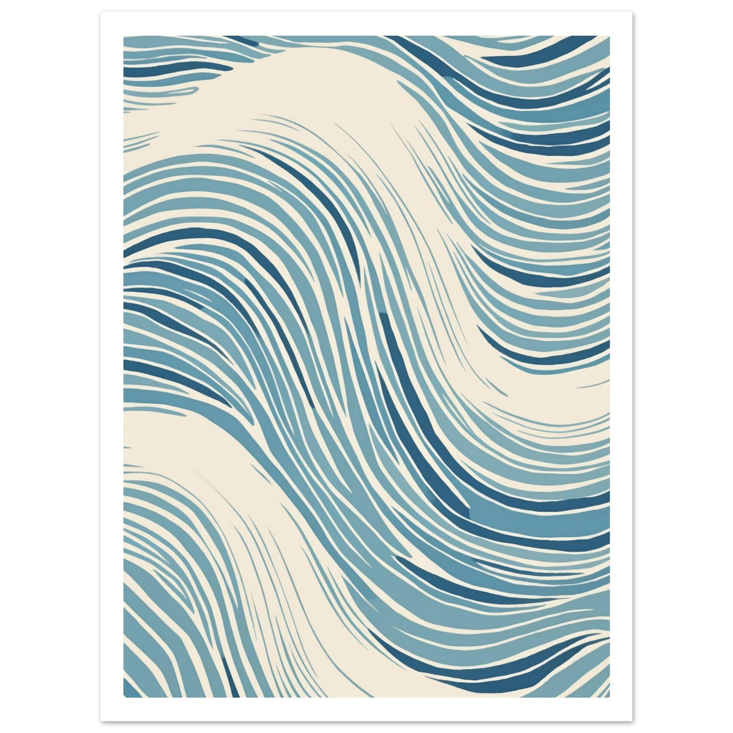 Blue Waves Premium Poster