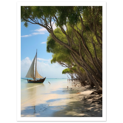 White beach Premium Poster