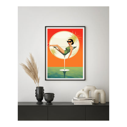 Sundowner Martini Premium Poster